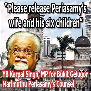 Marimuthu Periasamy files habeas corpus writ for release of wife and six children